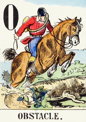 O : Obstacle - The Hunting Alphabet, c.1890 (engraving)