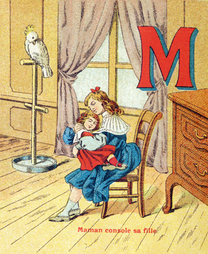 Illustration for "Alphabet de mes poupees", c.1900 (print)