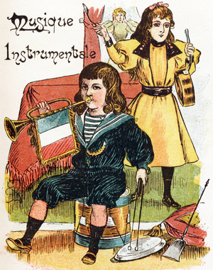 Instrumental music - Music Alphabet - For use by young students in Schools, Education Houses and Families, 1897 (lithograph)