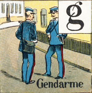 Profession Alphabet: Constable, beg of 20th century (illustration)