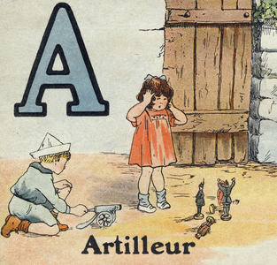 Illustration for the "Alphabet des petits francais", c.1917 (print).
