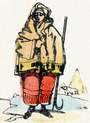 Eskimo, , Children's entertainment alphabet, c.1890 (Epinal print)