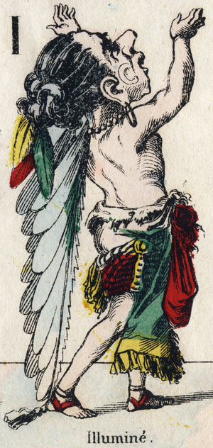 Letter I: Light up. Engraving in “” Comic Alphabet””. New Epinal imaging. Lithography Pinot et Sagaire, editors, between 1860 and 1888. Plate n°491 with 25 illuminated letters. Dim: 40,5x28cm. Private Collection