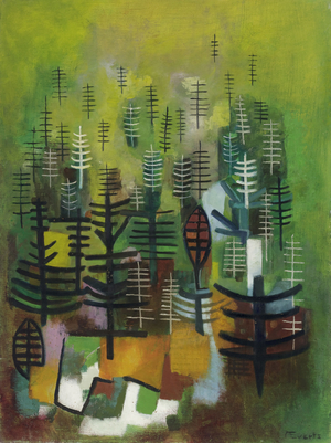 Young Forest Plantation, c.1955 (oil on hardboard)