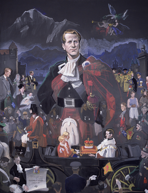 The 14th Duke of Hamilton, 1993 (oil and chalk on canvas)