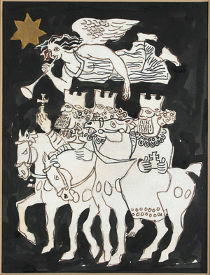 The three kings, c. 1975 (pen & w/c on paper)