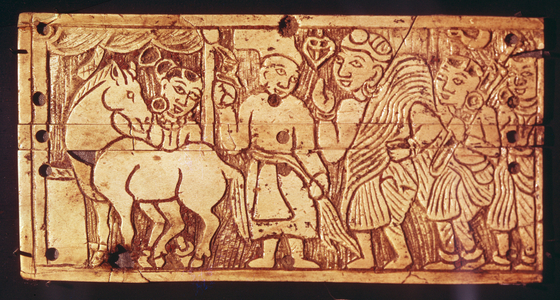 Story of the Mangala-asva of the King of Benares, from Begram (ivory)