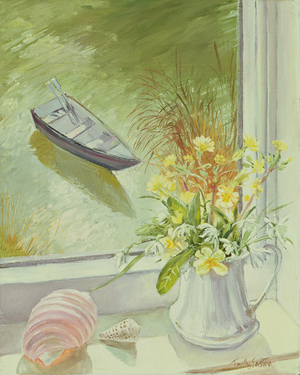 First Flowers and Shells (oil on canvas)