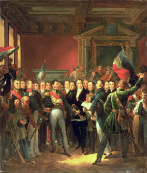 The Reading of the Declaration of Deputies, 1830 (oil on canvas)
