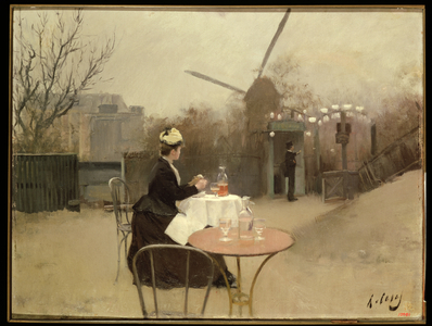 Eating Al Fresco (oil on canvas)