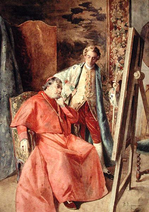 Painter and Prelate (oil on canvas)