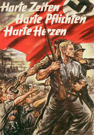 Nazi Propaganda poster, end of Second World War (colour litho)