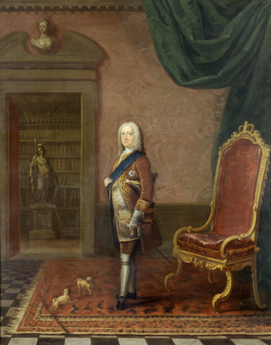 George II in the Library of St. James' Palace c.1738 (oil on canvas)