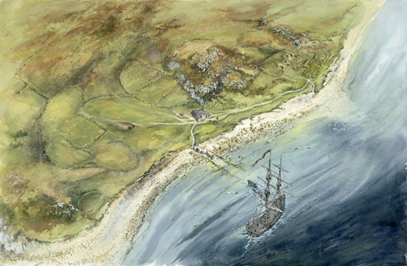 St. Helen's Quarantine Station, Isles of Scilly c.1764 (w/c on paper)