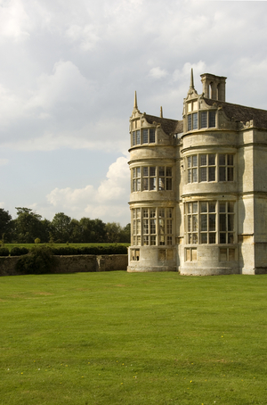 Kirby Hall, view of the south front (photo)
