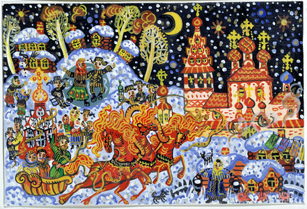 Christmas Sleigh Ride (w/c on paper)