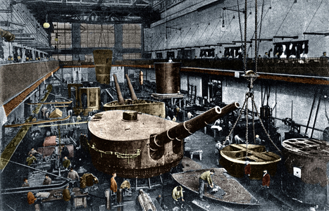 World War I: weapons beaing fabricated in the Krupp factories, Essen, Germany 1913-1917 Photograph (WWI: weapons beaing fabricated in the Krupp factories, Essen Germany) Private collection