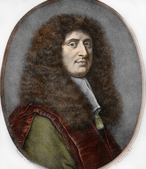 Portrait of Gabriel-Nicolas de la Reynie (1625-1709) founder of the first modern police force. 19th century (engraving)