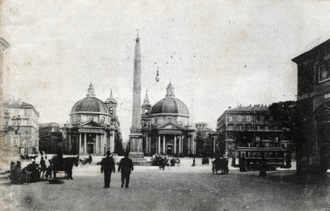 View of the People's Square, Piazza del Popolo, Rome Italy 1905 Postcard
