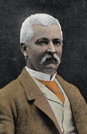 Portrait of journalist and explorer Henry Morton Stanley (1841-1904) Early 20th century chromolithograph