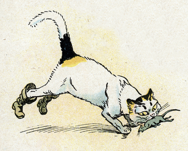 "Le Chat Botte" illustration for the Fairy Tales by Charles Perrault (illustration) circa 1920