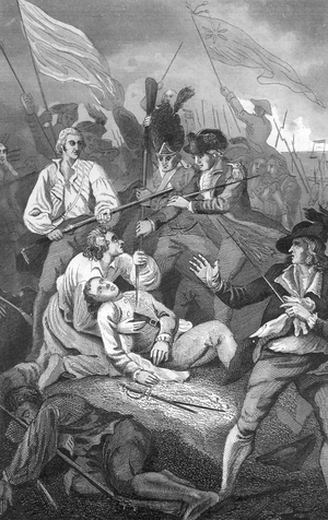 View of the Battle of Bunker Hill was a battle fought on June 17, 1775, during the Siege of Boston in the early stages of the American Revolutionary War.