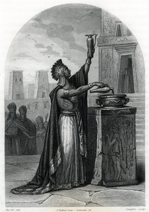 Precolombian civilization: view of Inti Raymi, Fete du soleil, Ceremony Inca au Peru (Inti Raymi or sun festival religious ceremony of the Inca Empire in honor of the god Inti (Quechua for “” sun”), the most venerated deity in Inca religion) Engraving from “Histoire des jesuites” by Boucher 19th century