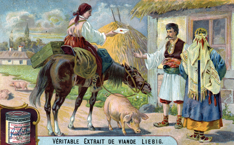 Vie quotidienne en Serbie au 19eme siecle, le service de la poste dans les campagnes (Daily life in Serbia in the 19th century, the postman in the countryside)