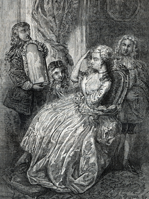 Portrait of Marie Louise Elisabeth d'Orleans duchess of Berry ,19th century (engraving)