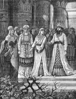 Freemaking: Solomon learns of the coming, and subsequent death of Jesus from the queen of Sheba, a curious item of Masonic folklore.