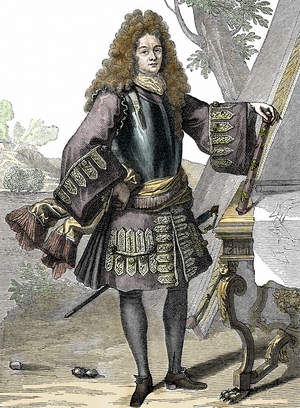 Portrait of Sebastien de Vauban (1633-1707), marechal of France (Portrait of Marshal of France and the foremost military engineer Sebastien Le Prestre de Vauban, Lord of Vauban) - Engraving from “Universe illustrious” 1862 Collection privee
