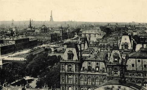Panorama of the eight bridges in Paris Postcard Private collection