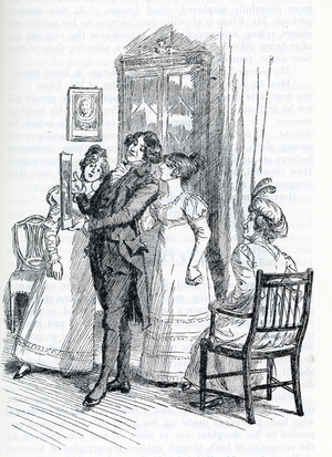 Illustration for "Emma" by Jane Austen (1775-1817). By Hugh Thompson (illustration)