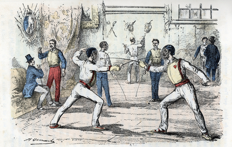 Society and social life: the fencing engraving from “The Needs of Life” by Rengade, 1887 Collection privee