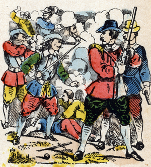 The Grand Conde at the Battle of Rocroi, 19th century (Epinal print)