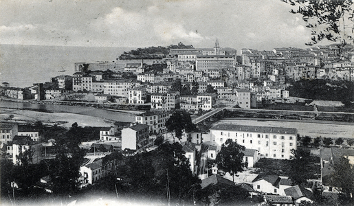 View of the Old Town of Ventimiglia, Italy (View of ventimiglia, Italy) Postcard 1906