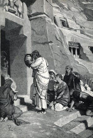 The funeral of the Greek politician and general Philopoemen (253-183 BC) whose ashes are carried to Megalopolis, 183 BC. 19th century, (engraving).
