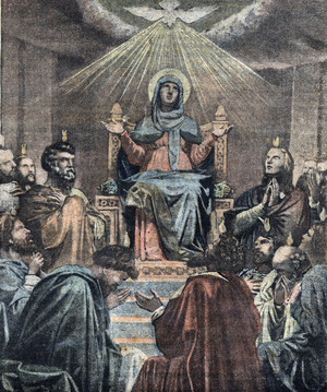 La pentecote (The pentecost) Illustration taken from “” Le pelerin”” 8/06/1919 Collection privee Â