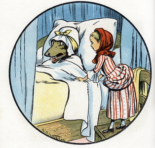 "Little Red Riding Hood" from the fairy tales by Charles Perrault (illustration) circa 1920