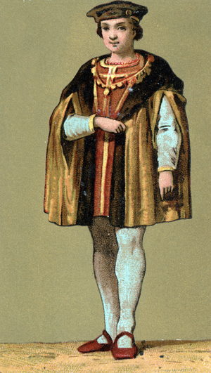 Portrait of Charles VIII (1470-1498) King of France (Charles VIII of France) Chromolithograph of the end of the 19th century