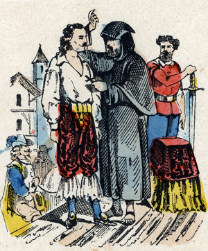 Execution of Duke of Montmorency, 19th century (Epinal print)
