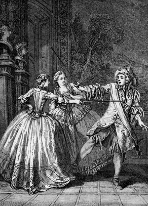 'The Bourgeois Gentleman', illustration from a 'Book of Works' by Moliere, 1896 (engraving)