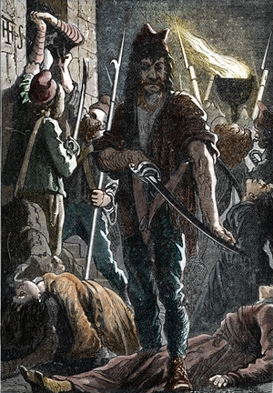 French Revolution: September massacres, mass killing of prisoners in Paris. 19th century (engraving)