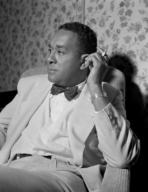 American author Richard Wright portrayed while sitting on his sofa, Lido, Venice, 1950 : On His Sofa