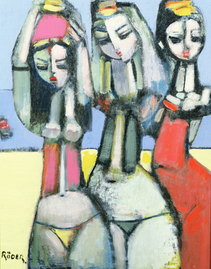 Friends, 2007 (oil on canvas board)