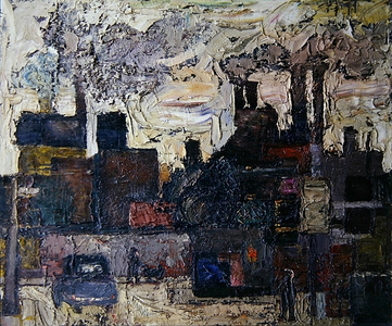 City Scape, London, c.1960 (oil)