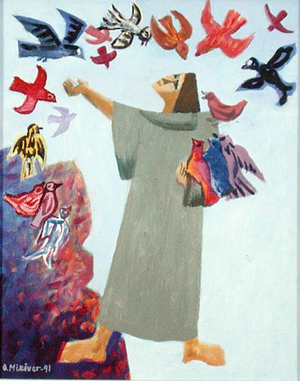 Saint Francis, 1991 (oil on canvas)