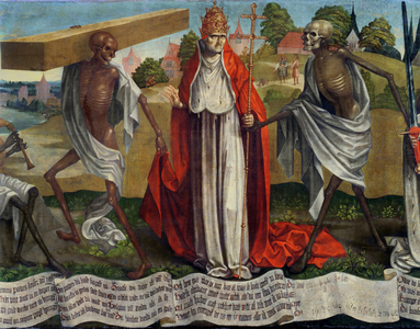 Danse Macabre: Pope (oil on canvas) (detail) (see 197685, 197686)