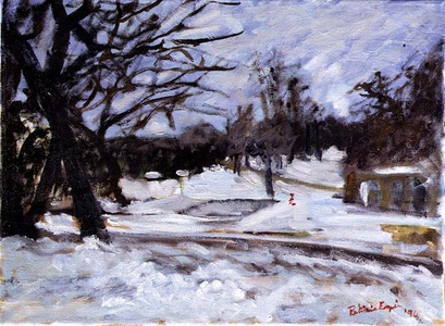 February Snow, 1994 (oil on canvas)