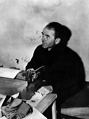 WWII:Nuremberg (Germany) 24 November 1945: In his cell, Albert Speer (1905-1981), one of the Nazi officials indicted before the International Tribunal (IMT).
